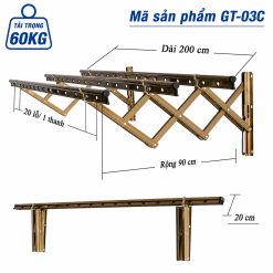 Giàn Phơi Xếp Ngang Hòa Phát Màu Sâm Panh GLT 03C