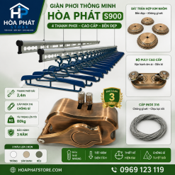 Giàn Phơi Thông Minh Hòa Phát S900 Hệ 2 Thanh