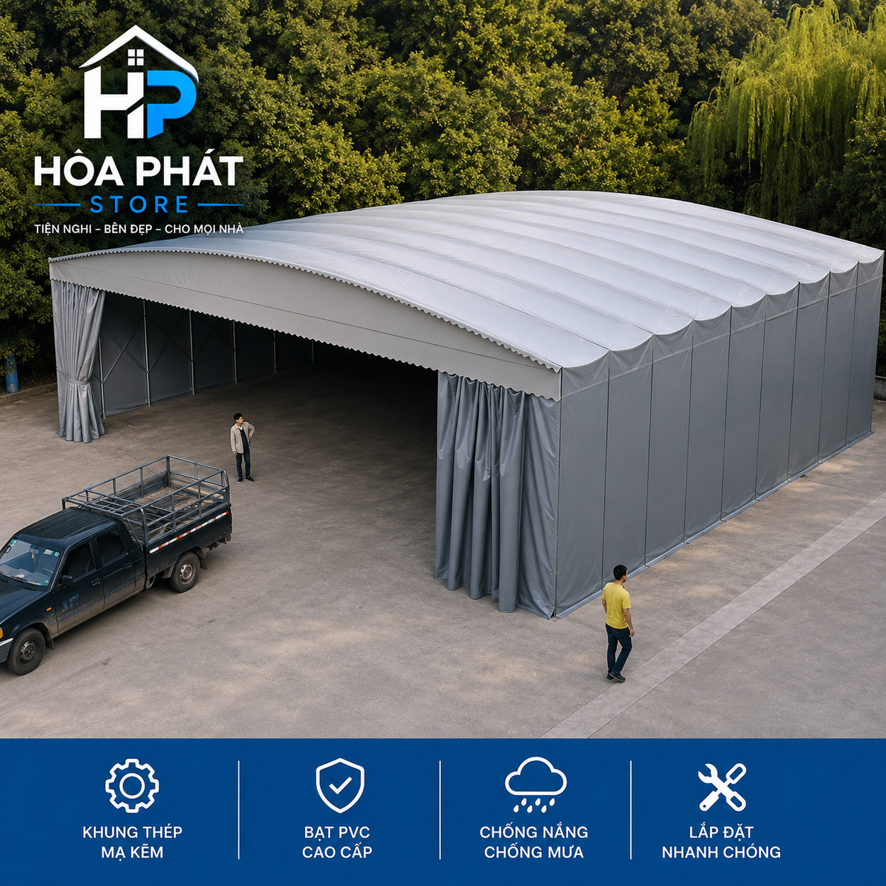 nhà bạt che xe