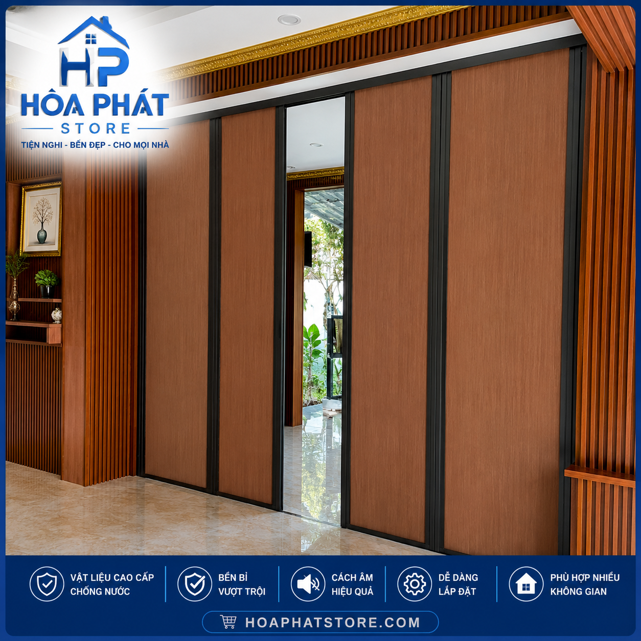Vách Ngăn Phòng Cửa Đi