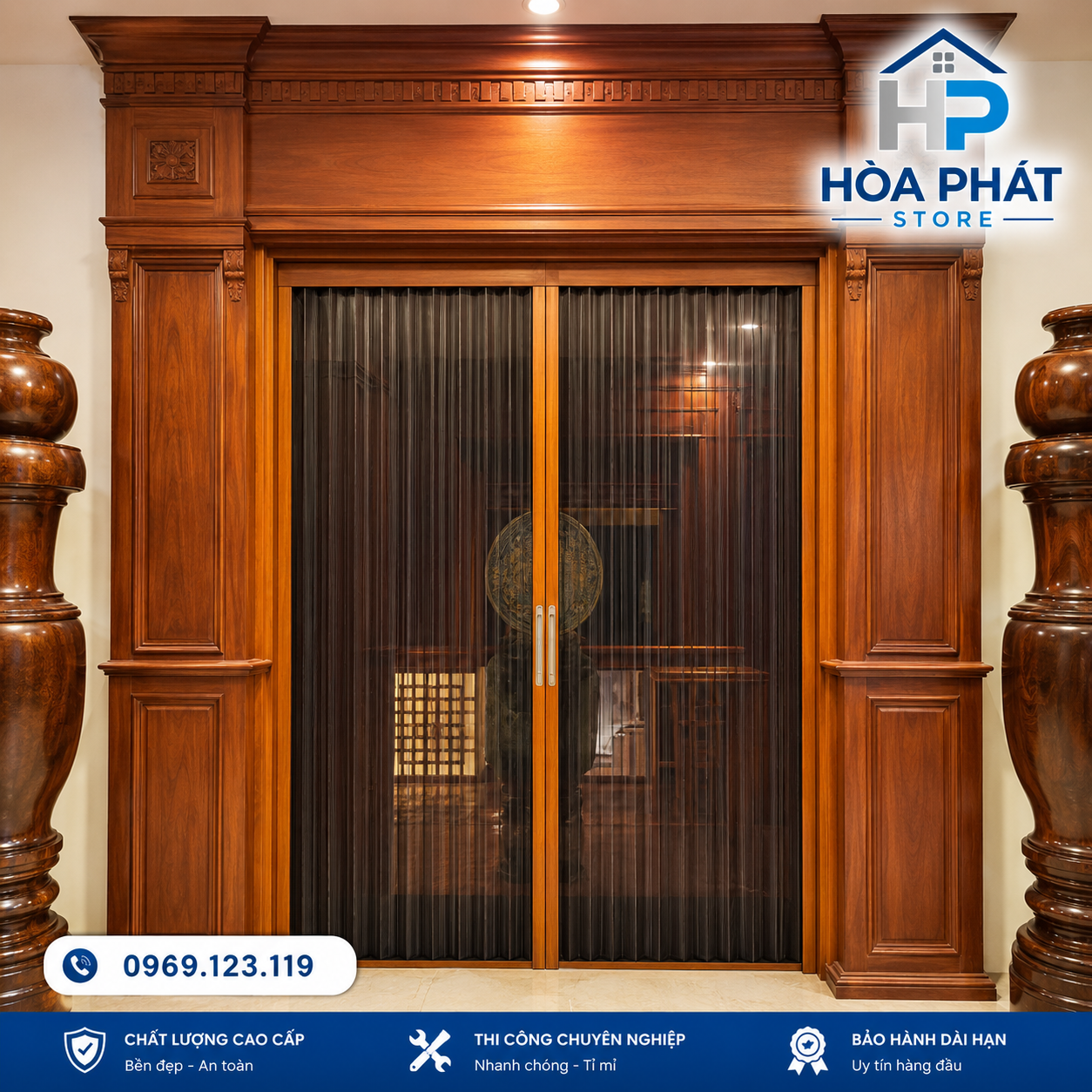 cửa lưới xếp lá nhôm