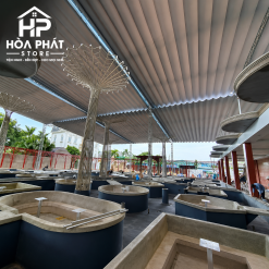 Bạt Mái Xếp Quán Cafe